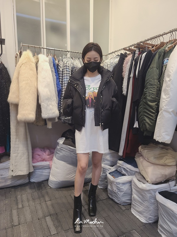 鵝絨澎澎側口袋外套(花花清單)